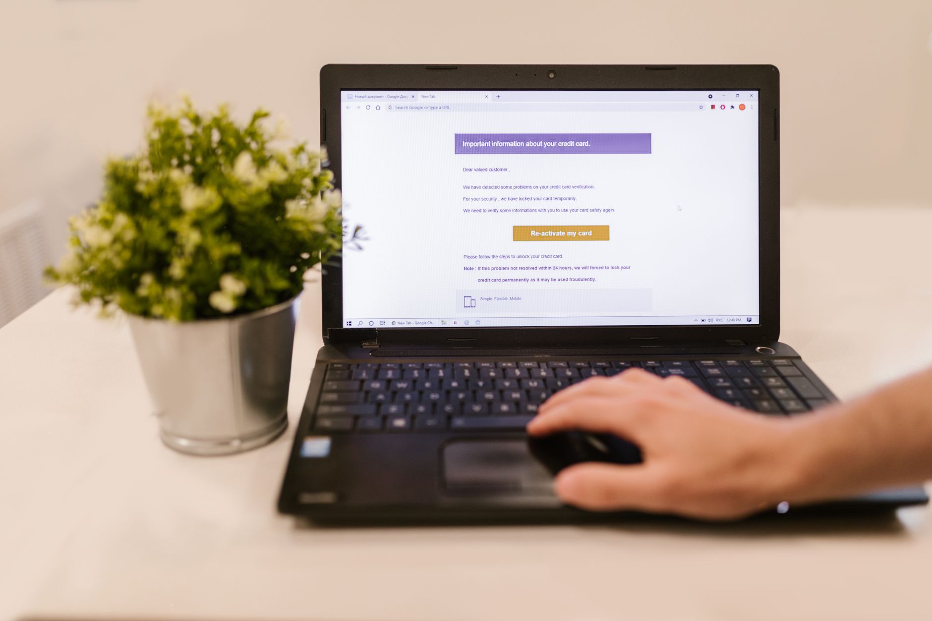 A person sending a follow-up email on a laptop with automation software open on screen